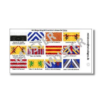 1:72 Mittelalter 100 Years War - Crecy French knights Flags / Banner # 04 TSF-119