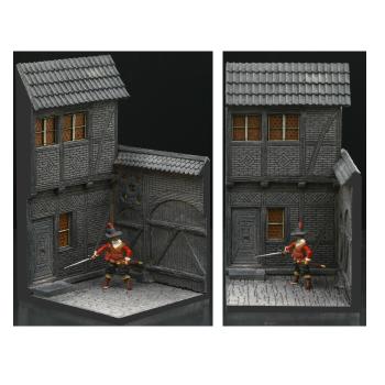 Green-Line: Base-004 Framework house with Gate 1:72, 55x55mm