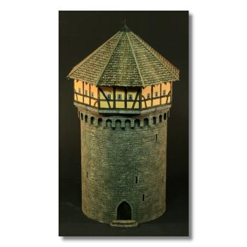 Green-Line: GL-GEB-022a + 022b Steinturm mit Fachwerkaufsatz, 1:72