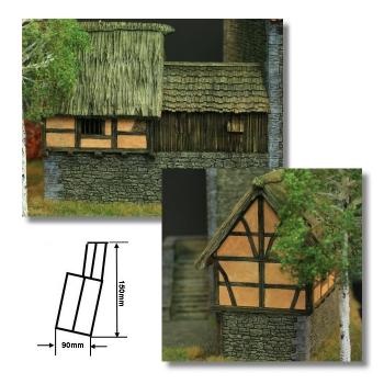 Green-Line: GL-GEB-016 Romanisches Haus Anbau, 1:72