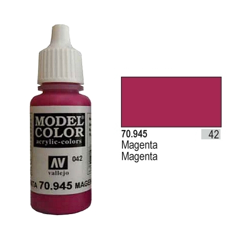 Vallejo Model Color Paint: 17ml Magenta 70945 (M042)