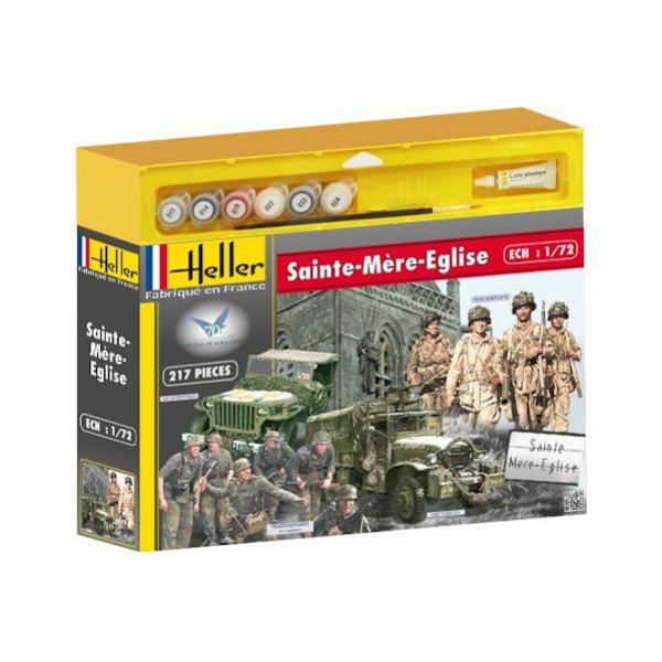 Heller: 53004 Sainte Mere eglise (GMC,JEEP,2sets de figures) · Maßstab 1:72