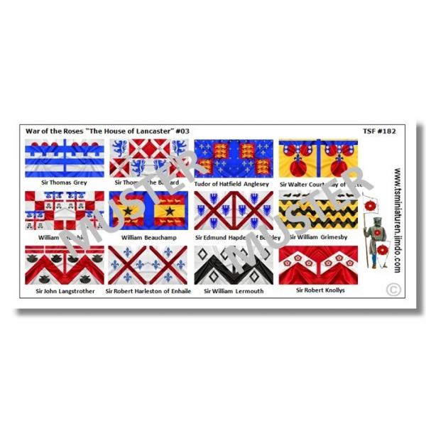 1:72 Flags / Banner Medieval War of Rose "Lancaster" #03 TSF-182