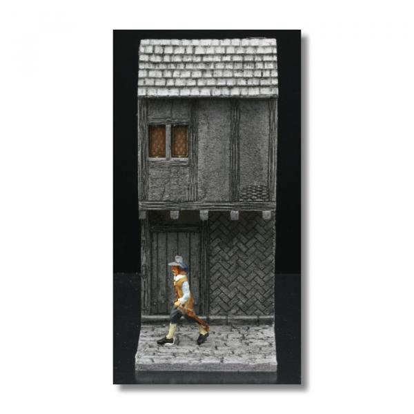 Green-Line: Base-003 House Wall 1:72, 40x40mm