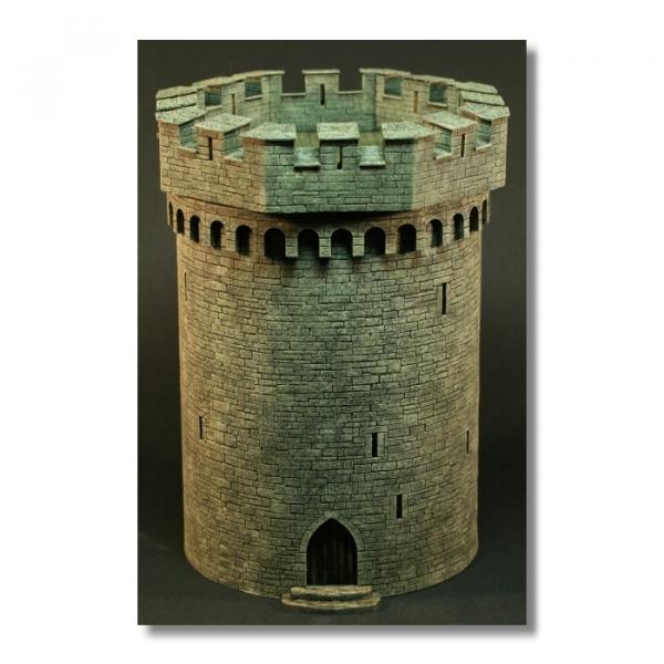 Green-Line: GL-GEB-022a + 022c Stone tower with stoned top, 1:72