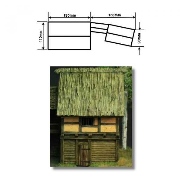 Green-Line: GL-GEB-015+016 Romanesques House with growing, 1:72