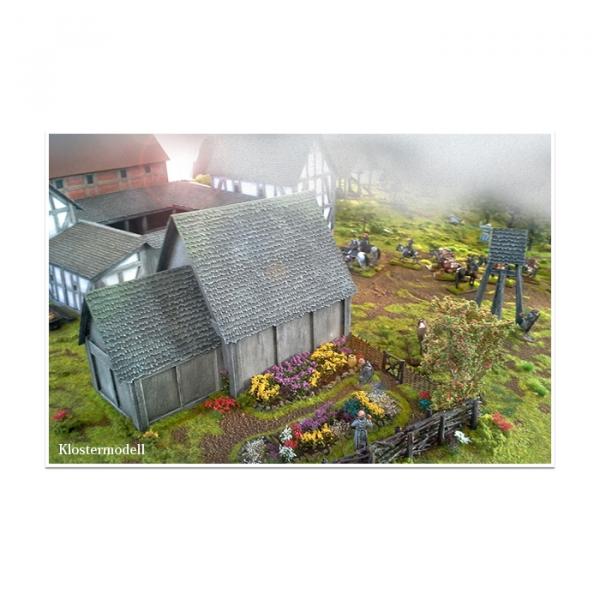 Green-Line: GL-QK-010 Medieval wooden Chapel, 1:72