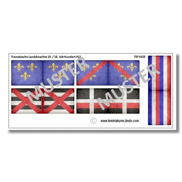 1:72 Flags / Banner French Landsknechts (aged) # 11 TSF-155