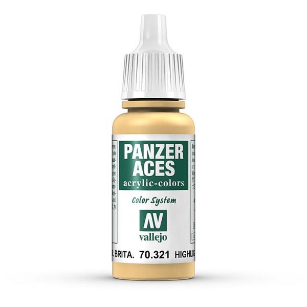 Vallejo Panzer Aces: 70321 Bristish Tank Crew Highl., 17ml