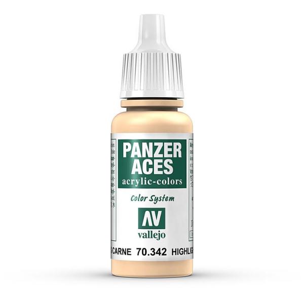 Vallejo Panzer Aces: 70342 Flesh Highlights, 17ml